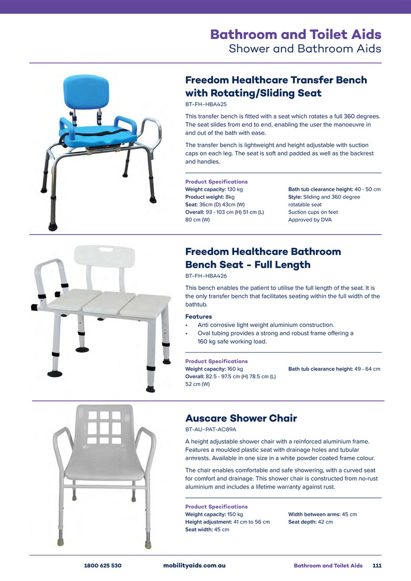 Swivel Transfer Seat - Mobility Aids Australia