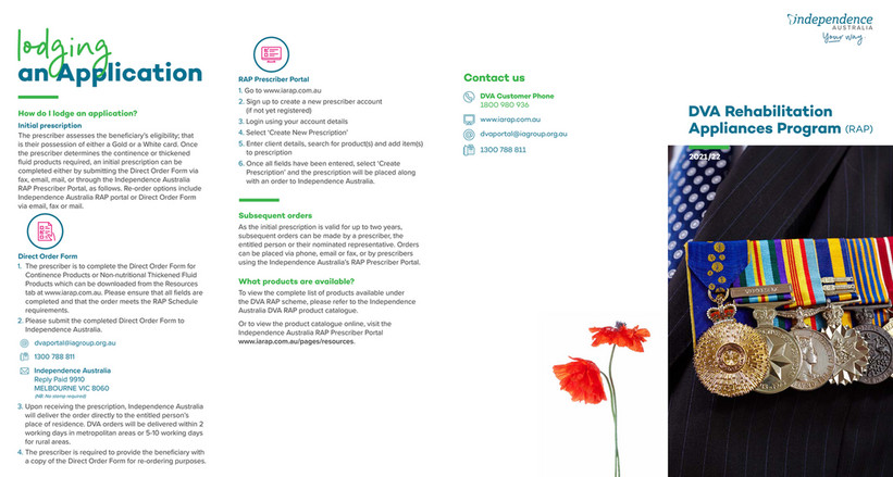 Independence Order Form Independence Australia - How to place an order - Page 1